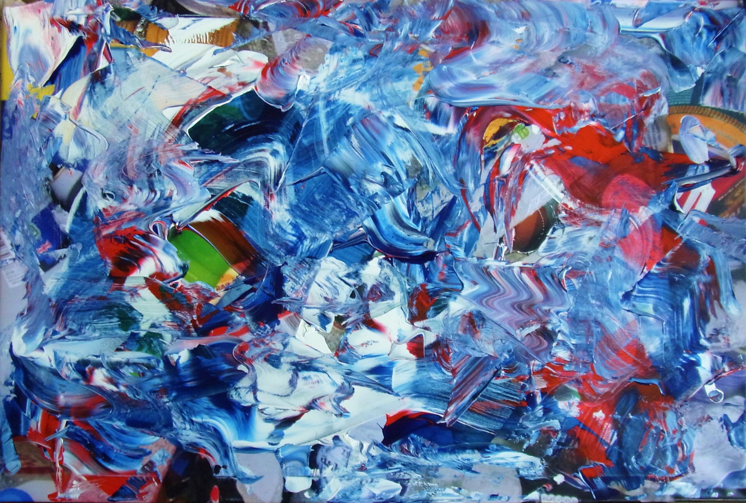 Recycling X acrylic/mixed media on canvas, 50 x 70 cm